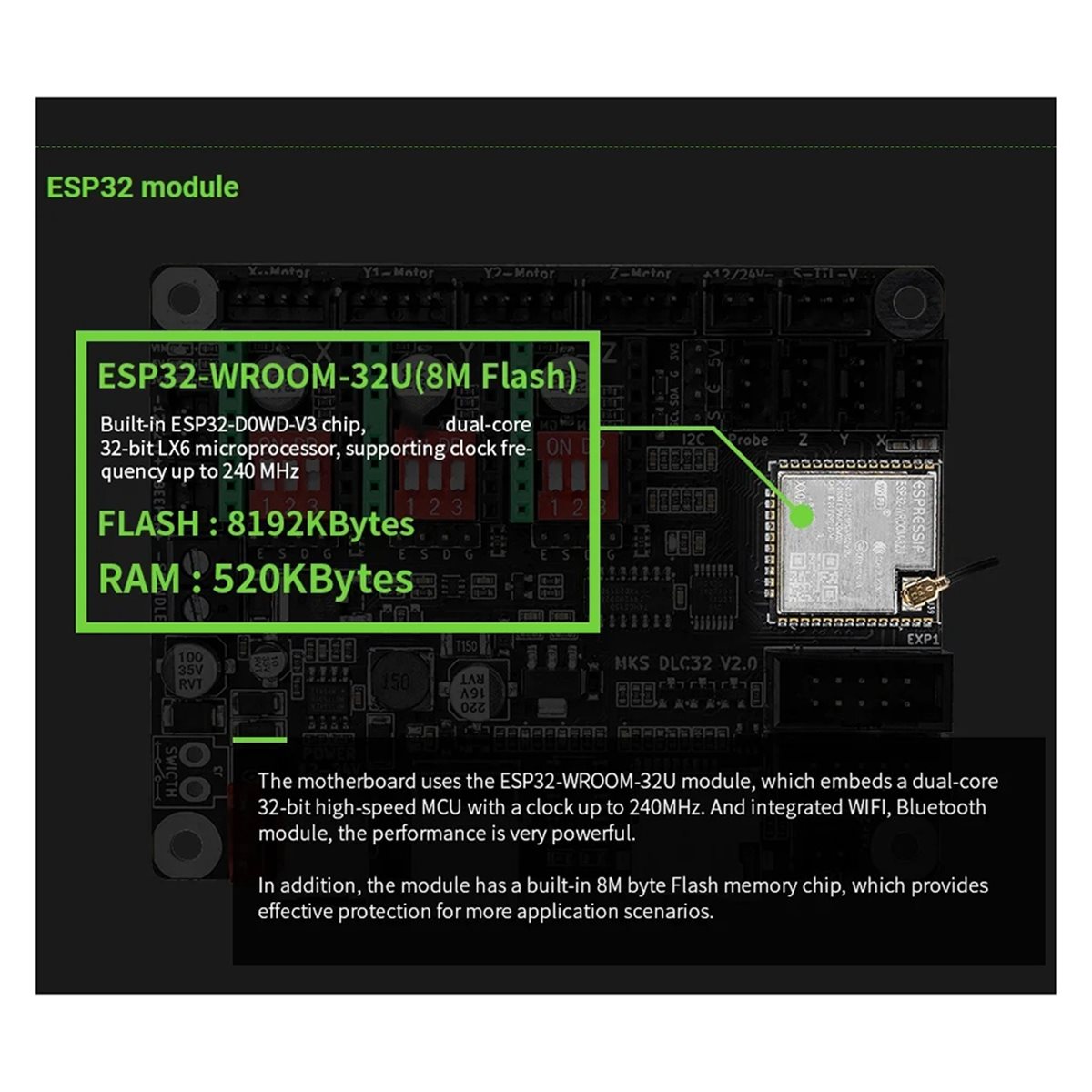 Grbl 32 Bit Control Board Offline Display - [ชุดคุ้มค่า] บอร์ดควบคุมออฟไลน์ 32 บิต ไวไฟ GRBL