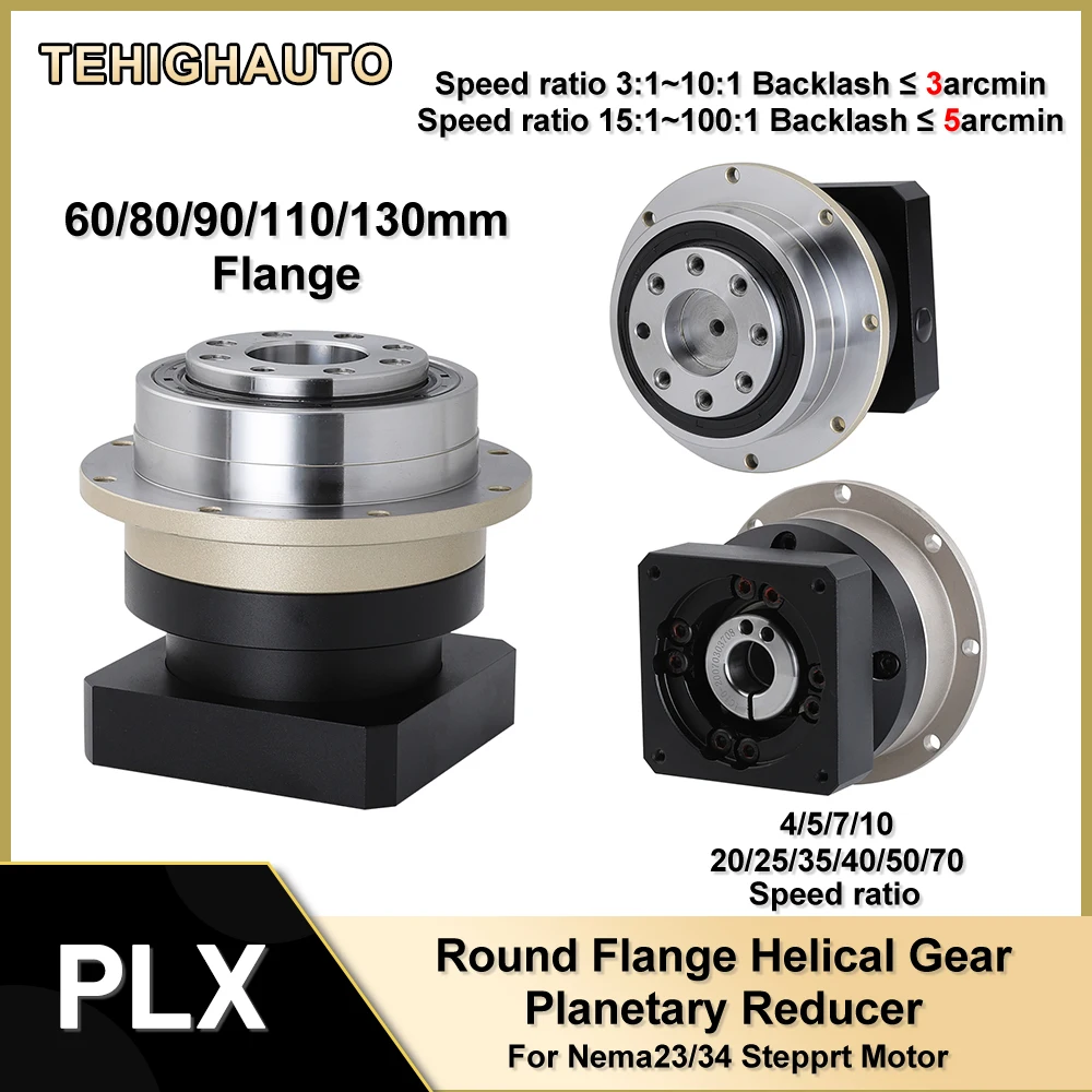 Planetary Gearbox Reducer Nema 23 34 - หน้าแปลนแบบวงกลม Helical Gear ดาวเคราะห์ลด Backlash 3