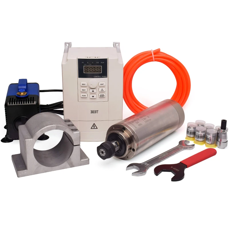 2.2Kw Water Cooled Spindle Kit Vfd - ชุดแกนมอเตอร์ GDZ ราคาประหยัด ความเร็วสูง พร้อมอินเวอร์เตอร์ VFD