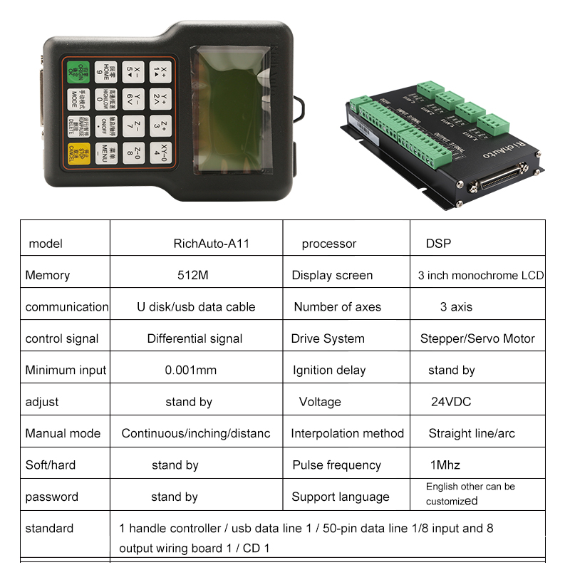 CNC Controller Richauto DSP A1 - Richauto A11 Dsp Controller 3 Axis บทวิจารณ์และราคา