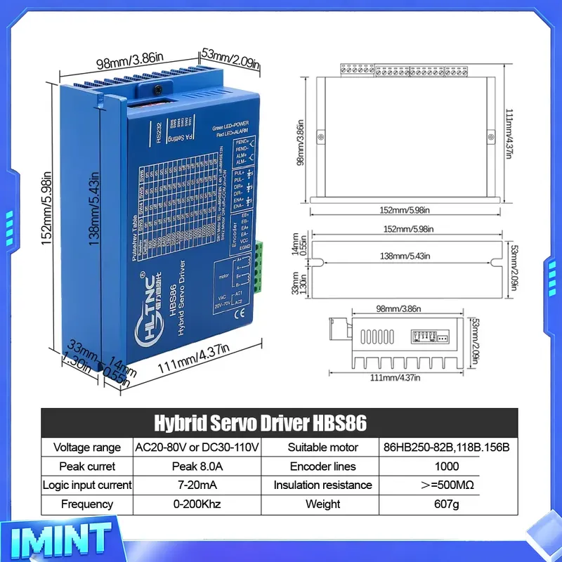 ชุดมอเตอร์สเต็ปเปอร์แบบวงปิด 4 - Hybrid Servo Driver Nema 34 8.5Nm บทวิจารณ์และราคา