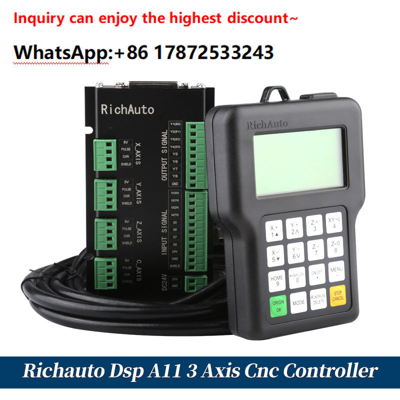 รีโมทคอนโทรลเครื่องแกะสลักซีเอ - Richauto A11 Dsp Controller 3 Axis บทวิจารณ์และราคา
