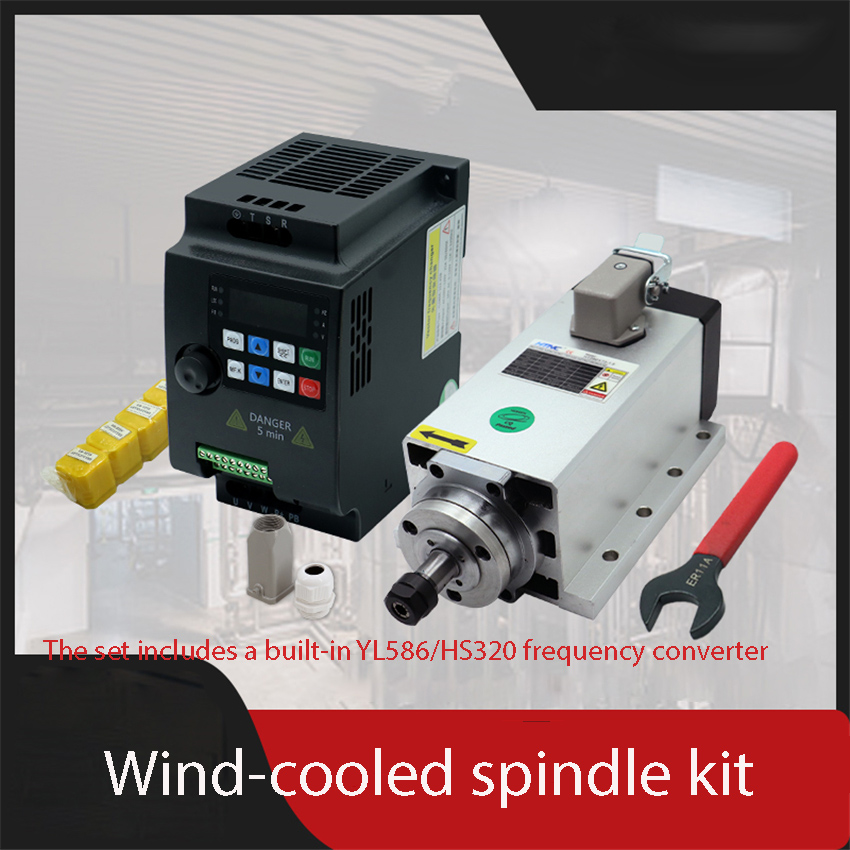 ชุดมอเตอร์แกนหมุนระบายความร้อน - Air Cooled 1.5Kw Spindle Motor Inverter 110V บทวิจารณ์และราคา