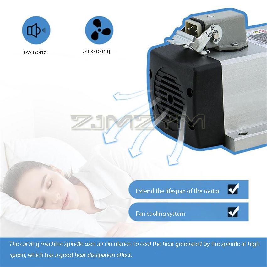 ชุดมอเตอร์แกนหมุนระบายความร้อน - Air Cooled 1.5Kw Spindle Motor Inverter 110V บทวิจารณ์และราคา