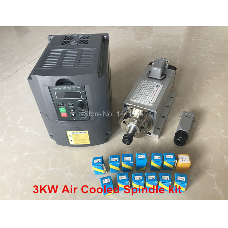 แกนระบายความร้อนด้วยอากาศ 3KW  - Er20 Collet Chuck Spindle Motor 220V บทวิจารณ์และราคา