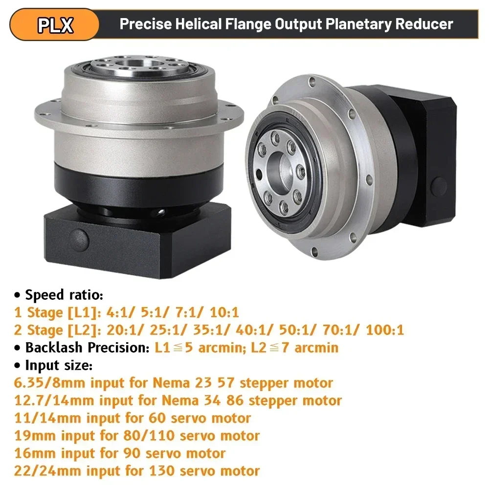 หน้าแปลนแบบวงกลม Helical Gear  - Planetary Gearbox Reducer Nema 23 34 บทวิจารณ์และราคา