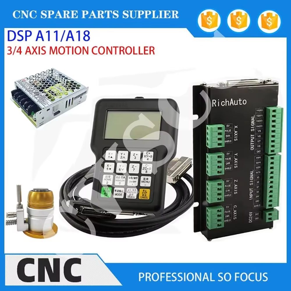 3 แกน 4 แกนเครื่องมือเครื่อง C - Richauto A11 Dsp Controller 3 Axis บทวิจารณ์และราคา