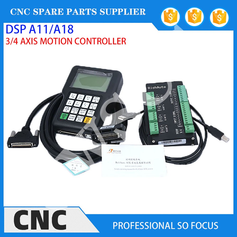 3 แกน 4 แกนเครื่องมือเครื่อง C - Richauto A11 Dsp Controller 3 Axis บทวิจารณ์และราคา