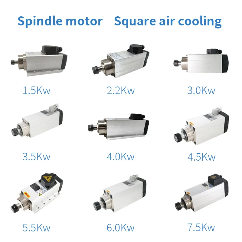 มอเตอร์แกนหมุน Er11 110v 220v  - Air Cooled 1.5Kw Spindle Motor Inverter 110V บทวิจารณ์และราคา
