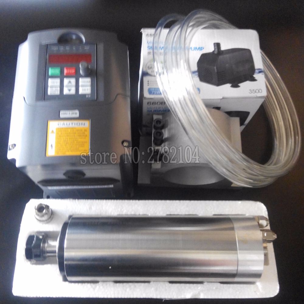 แกนระบายความร้อนด้วยน้ําชุด 2. - 2.2Kw Water Cooled Spindle Kit Vfd บทวิจารณ์และราคา