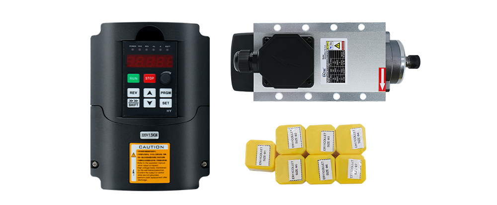 มอเตอร์แกนหมุน HLTNC 1.5kw ระบ - Air Cooled 1.5Kw Spindle Motor Inverter 110V บทวิจารณ์และราคา