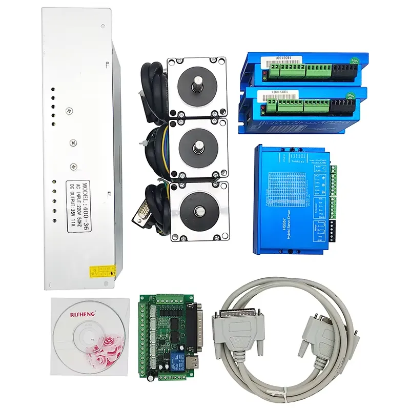 ชุดมอเตอร์เซอร์โว CNC 3 แกน 2N - Nema 23 Closed Loop Stepper Motor Driver Kit บทวิจารณ์และราคา