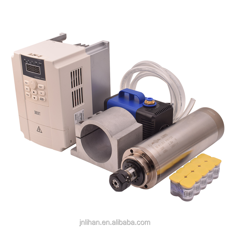 ชุดอินเวอร์เตอร์ VFD มอเตอร์แก - 2.2Kw Water Cooled Spindle Kit Vfd บทวิจารณ์และราคา