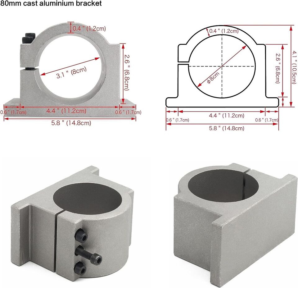【EU/USA】2.2KW 220V 8A GDZ-80-2 - 2.2Kw Water Cooled Spindle Kit Vfd บทวิจารณ์และราคา