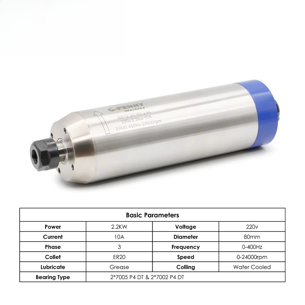 ชุดมอเตอร์แกนหมุนระบายความร้อน - 2.2Kw Water Cooled Spindle Kit Vfd บทวิจารณ์และราคา