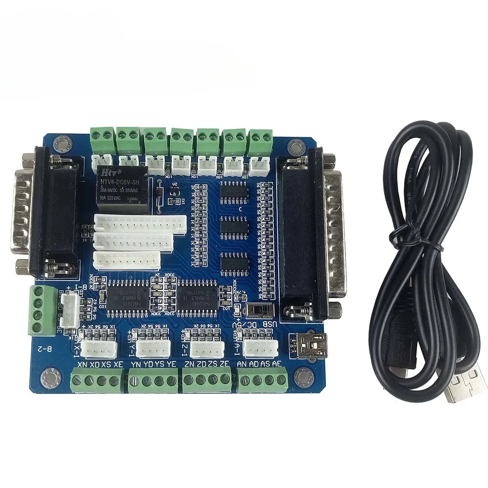 บอร์ดควบคุมเครื่อง CNC 5 แกน M - 5 Axis Cnc Breakout Board Interface Mach3 บทวิจารณ์และราคา