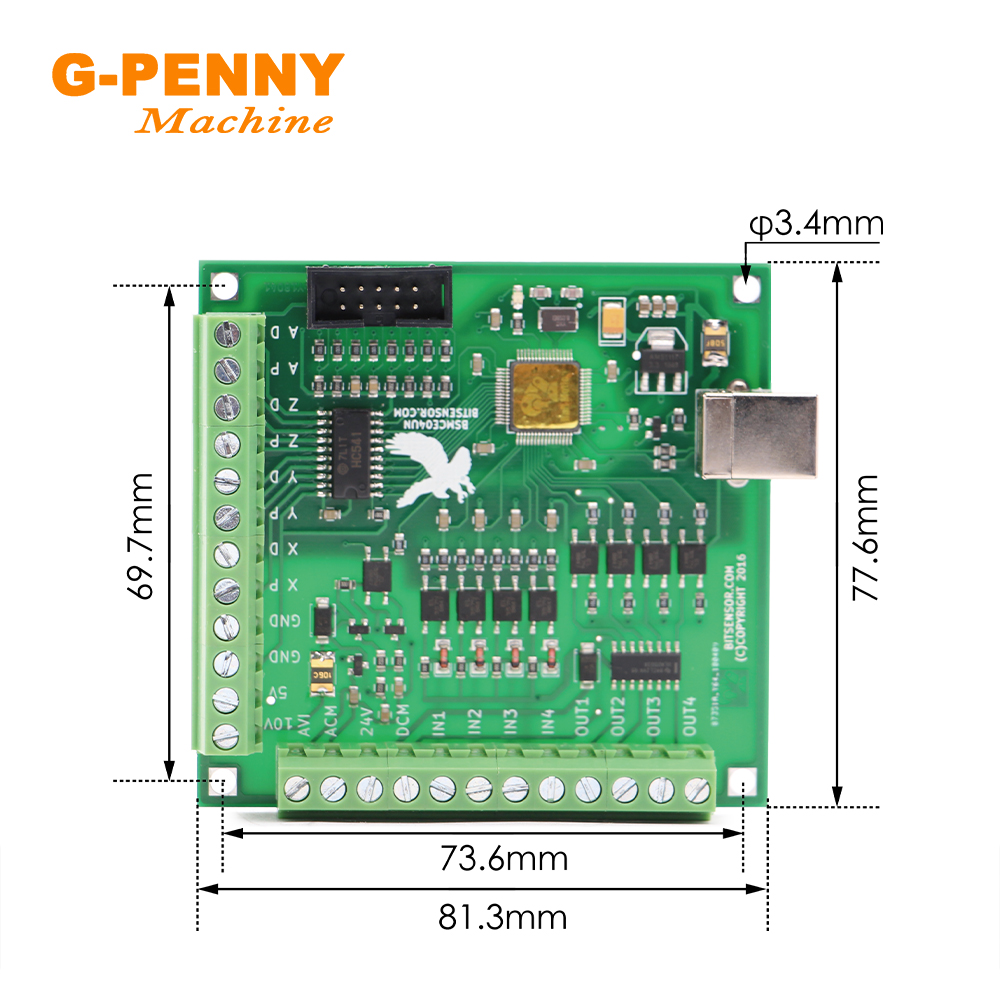 จี-เพนนี่ ใหม่ ! 4 แกน USB Mot - Mach3 Usb Cnc Controller 4 Axis 100Khz บทวิจารณ์และราคา