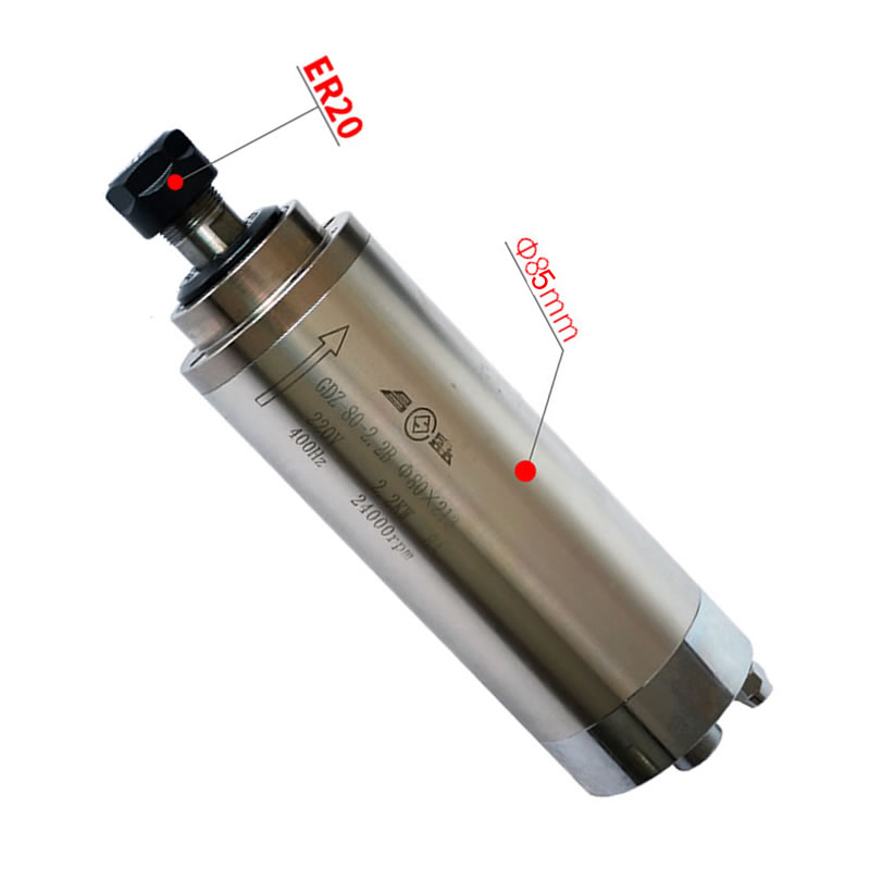 มอเตอร์แกนหมุน CNC ระบายความร้ - Er20 Collet Chuck Spindle Motor 220V บทวิจารณ์และราคา
